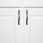 AmazonBasics Traditional Craftsman Cabinet Handle, Antique Silver 10-Pack