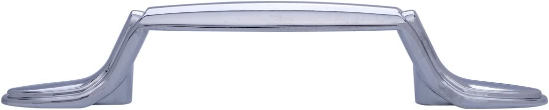 AmazonBasics Spoon Foot Cabinet Handle,  Polished Chrome  10-Pack