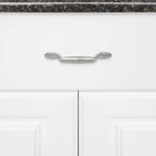 AmazonBasics Spoon Foot Cabinet Handle,  Polished Chrome  10-Pack
