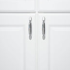 AmazonBasics Spoon Foot Cabinet Handle,  Polished Chrome  10-Pack