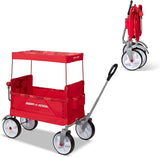 Radio Flyer Beach & Boardwalk Wagon, Folding Beach Cart  Red Beach Wagon