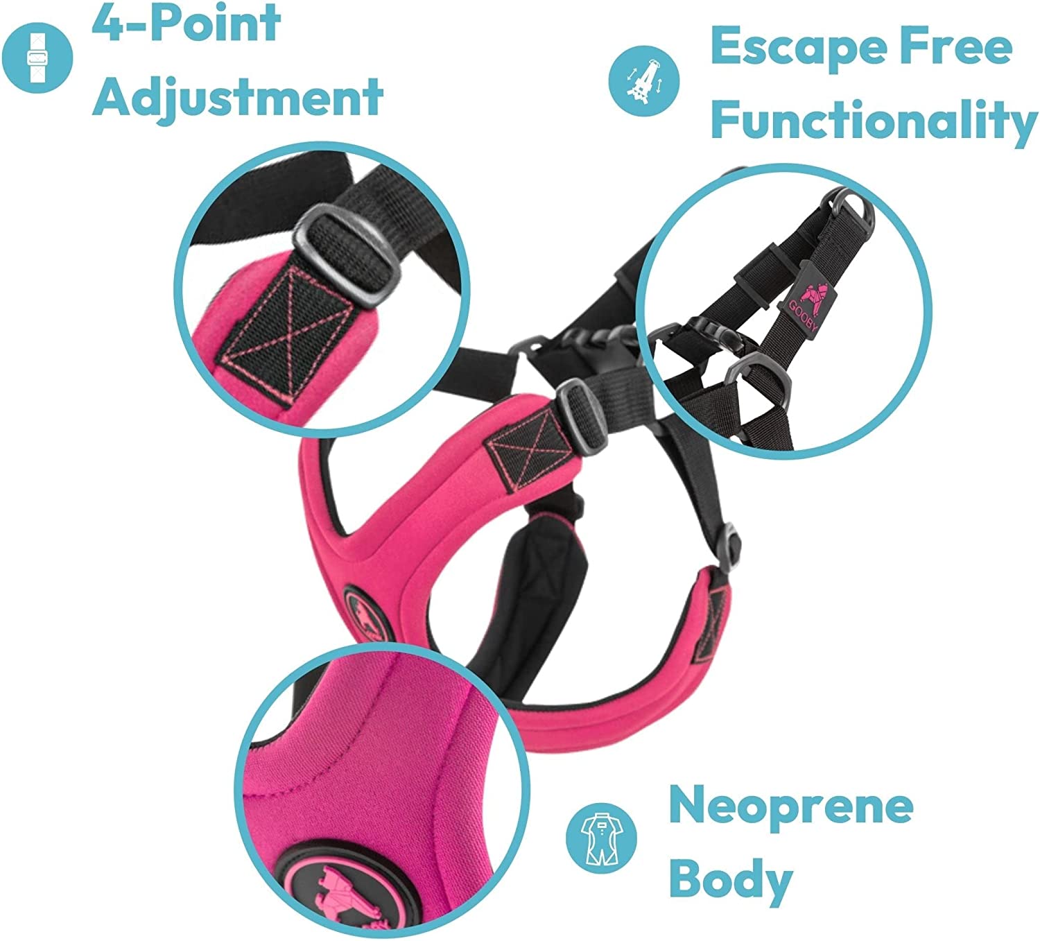 Gooby Escape Free Sport Harness Blue Small Secondary image