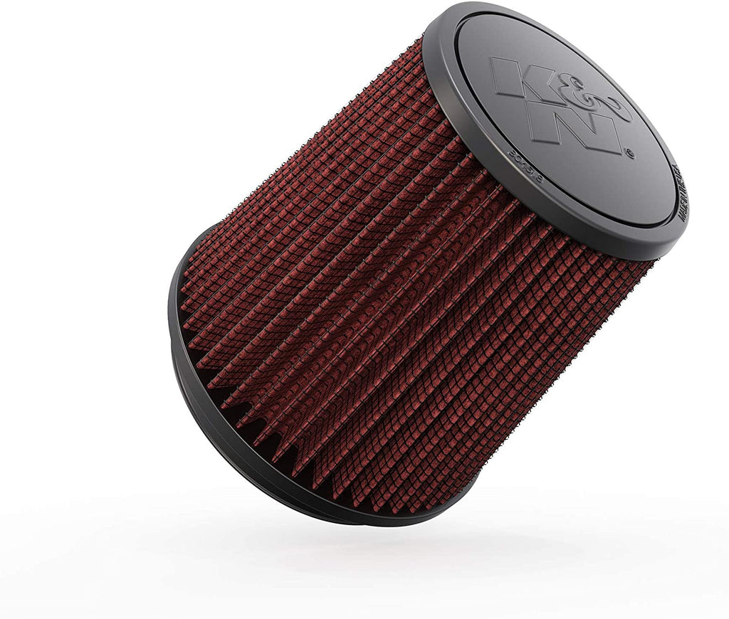 K&N Universal Clamp On Air Intake Filter High Performance Premium Washable Replacement Filter Flange Diameter: 4.5 In Filter Height 6 In Flange L 0.625 In Shape Round Tapered RU 4740 Black