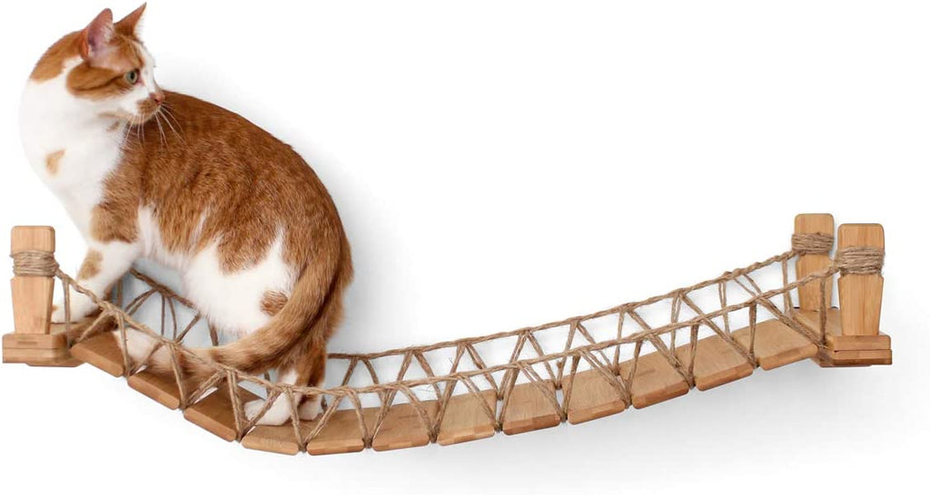 CatastrophiCreations Cat Bridge Wall-Mounted Play and Lounge Toy Cat Tree Tower Alternative for Pets