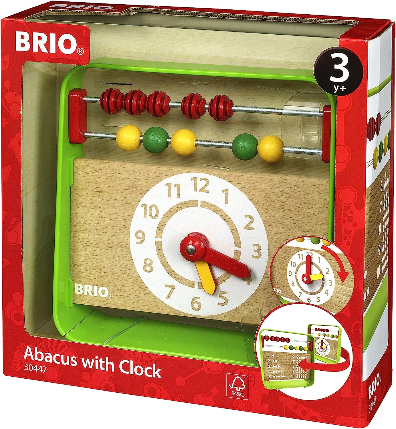 BRIO 30447 Abacus with Clock Preschool Toy Main image