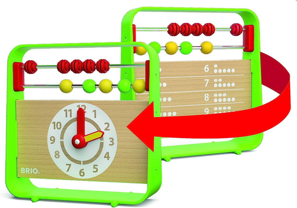 BRIO 30447 Abacus with Clock Preschool Toy