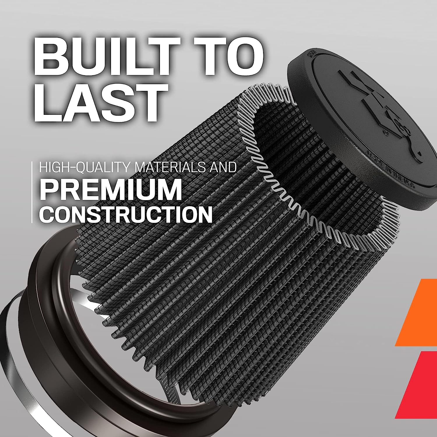 K&N Universal ClampOn Air Intake Filter Round Tapered RU3101HBK