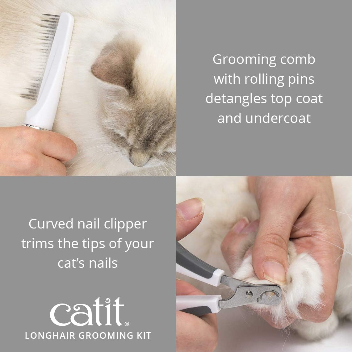 Catit Senses 2.0 Long Hair Cat Grooming Kit Secondary image
