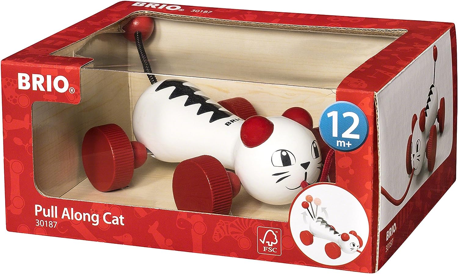 BRIO 30187 Pull Along Cat Main image