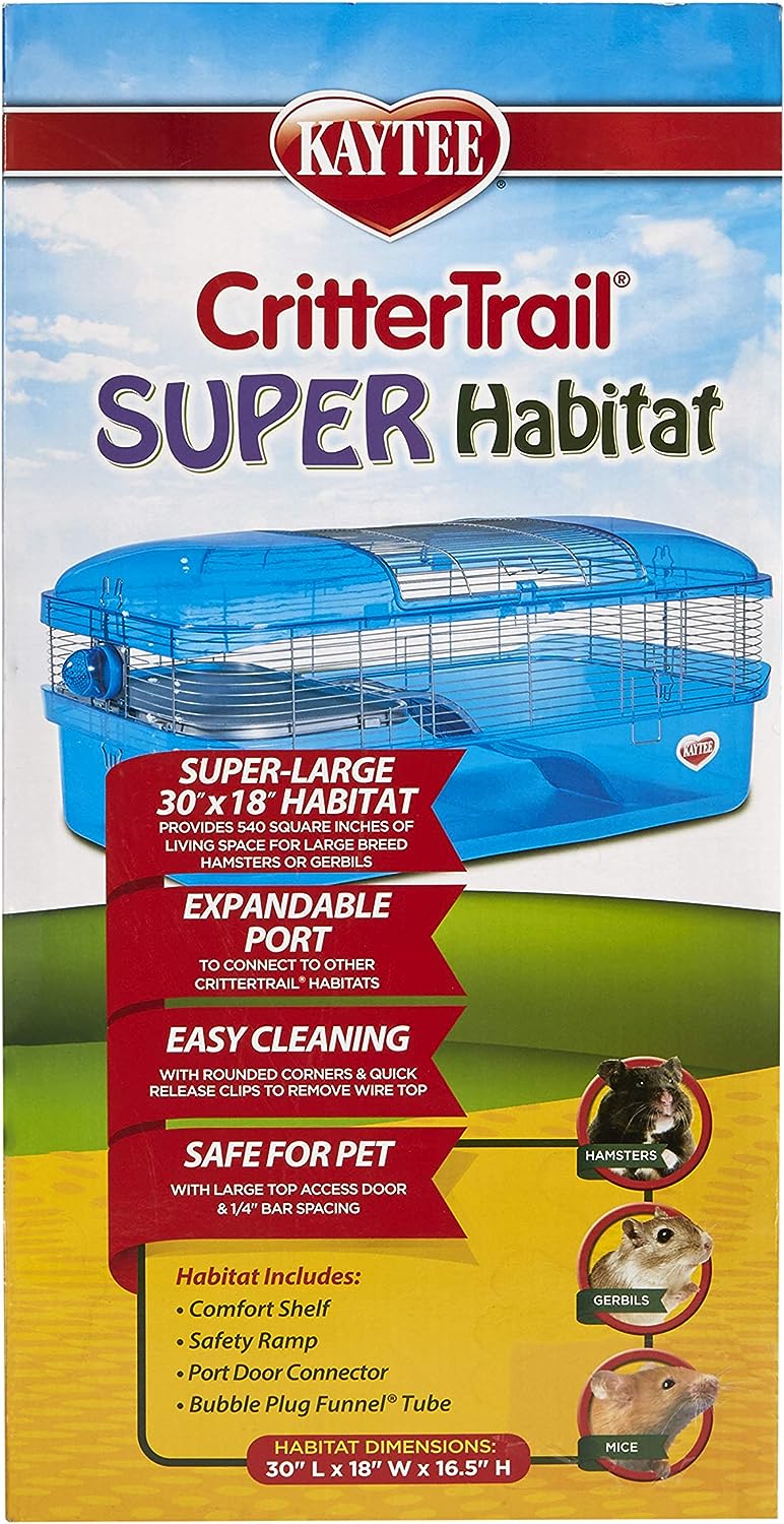 Kaytee 100533441 CritterTrail Super Habitat for Small Animals Blue Secondary image