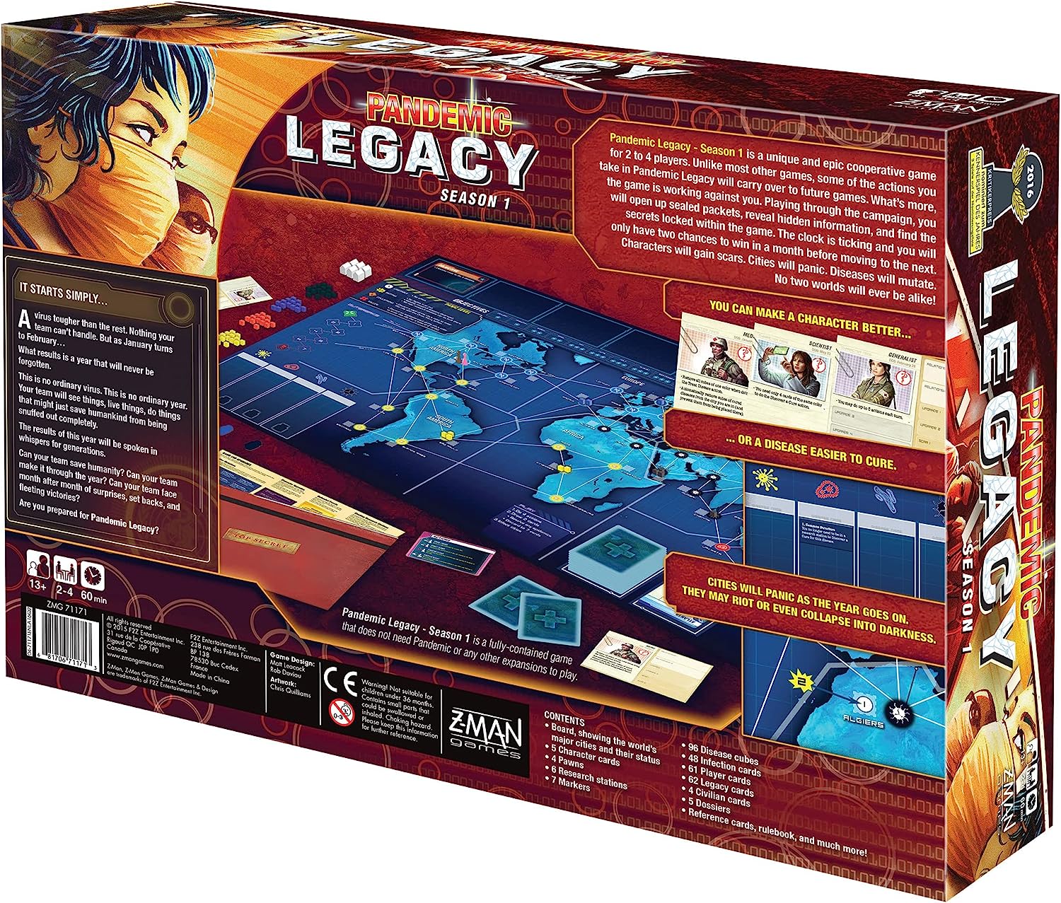ZMan Pandemic Legacy Season 1 Red Edition Board Game Secondary image