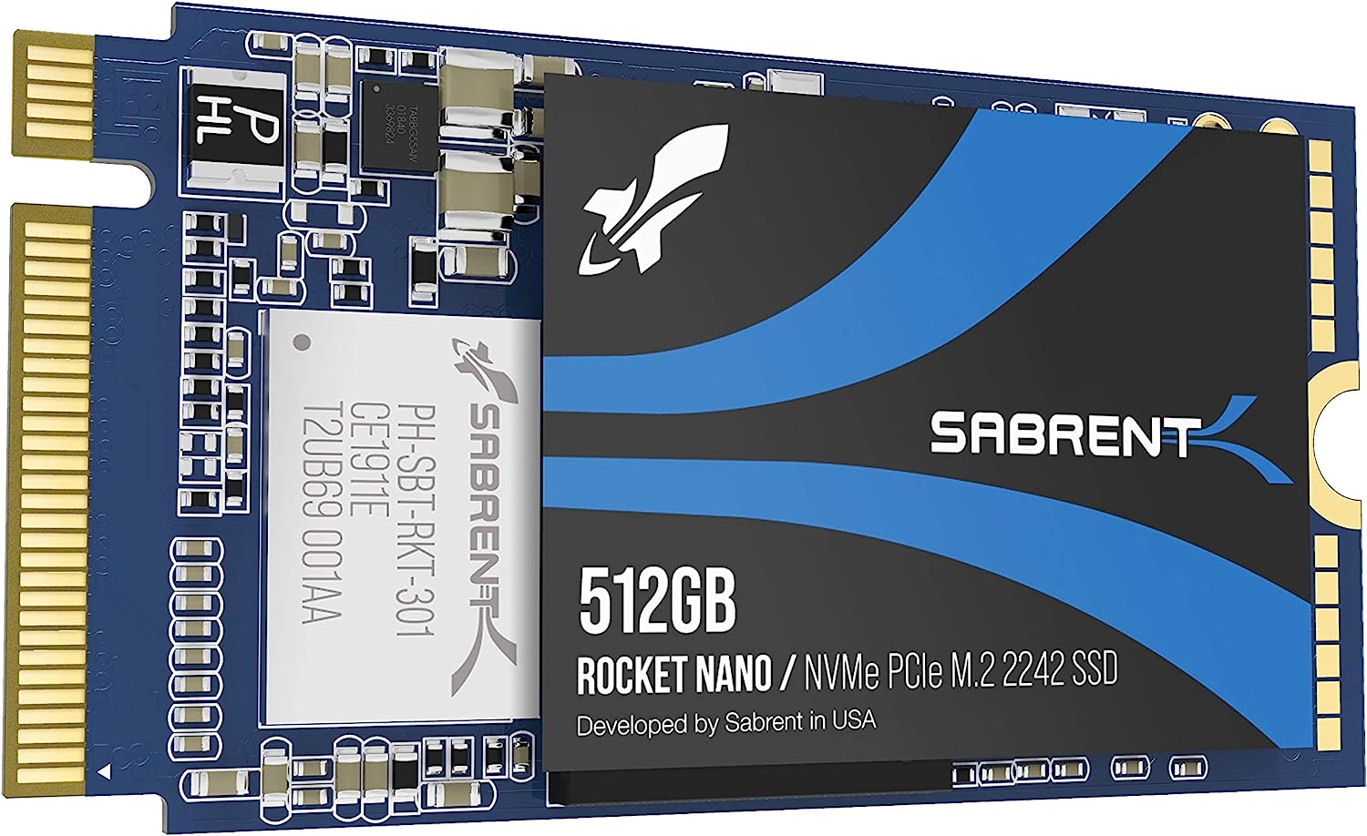 Sabrent 512GB Rocket Nano NVMe PCIe M.2 2242 High Performance SSD SB-1342-512