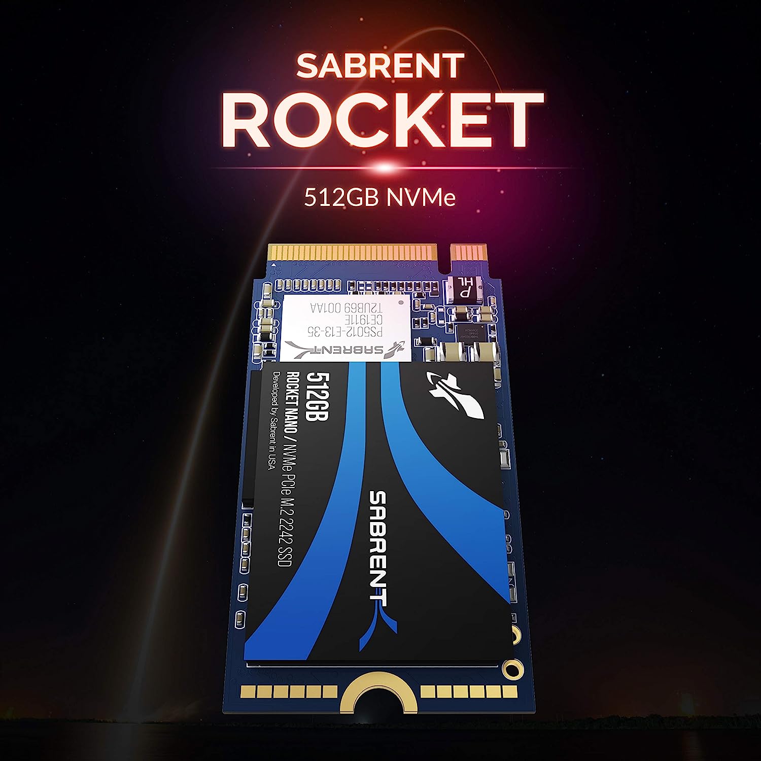 Sabrent 512GB Rocket Nano NVMe PCIe M.2 2242 High Performance SSD SB-1342-512 Secondary image