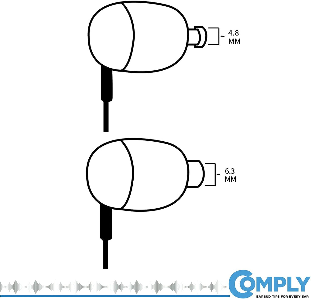 COMPLY SmartCore Sport Pro Premium Universal Memory Foam Tips for Wired Earphones 3 Pairs Large