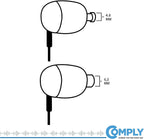 COMPLY SmartCore Sport Pro Premium Universal Memory Foam Tips for Wired Earphones 3 Pairs Large