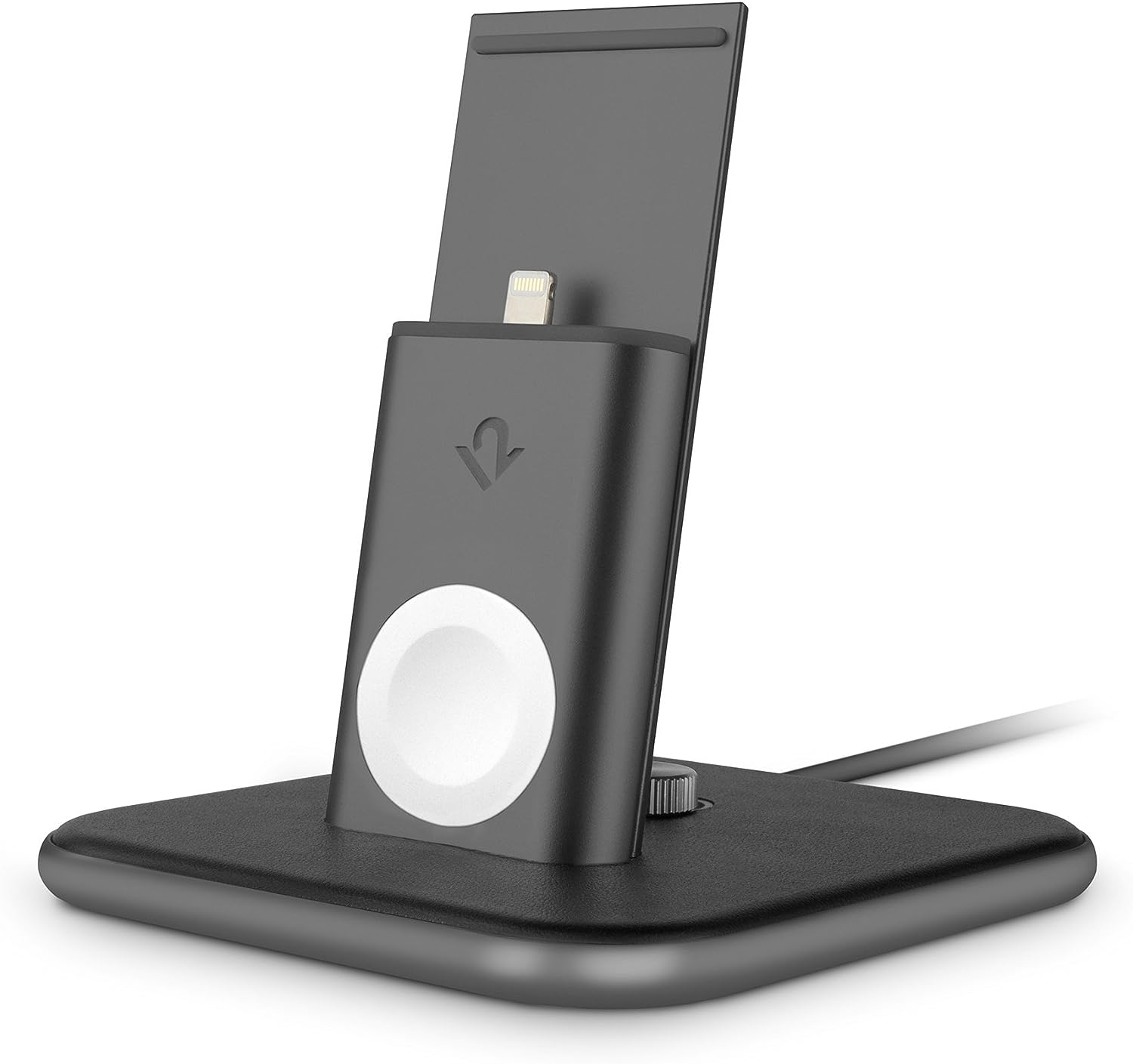 Twelve South 12-1634 HiRise Duet Dual Charging Stand for iPhone and Apple Watch Black Main image