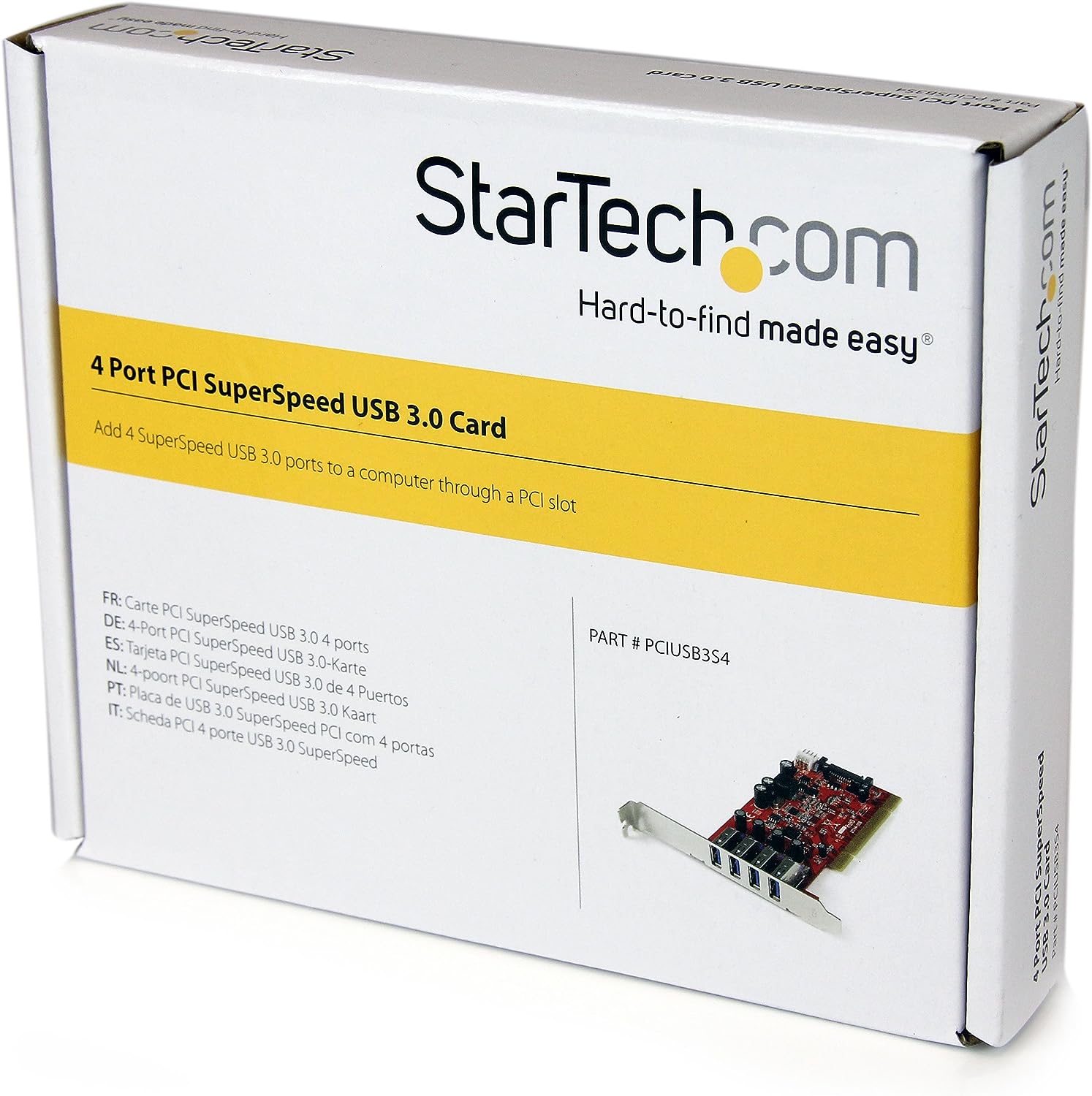 StarTech.com 4 Port PCI SuperSpeed USB 3.0 Adapter Card Main image
