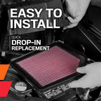 K&N Engine Air Filter High Performance Premium Washable Replacement Car Air Filter Compatible with 2012 to 2019 Nissan Infiniti V8 5.6 L Armada Patrol QX80 QX56 33-2456