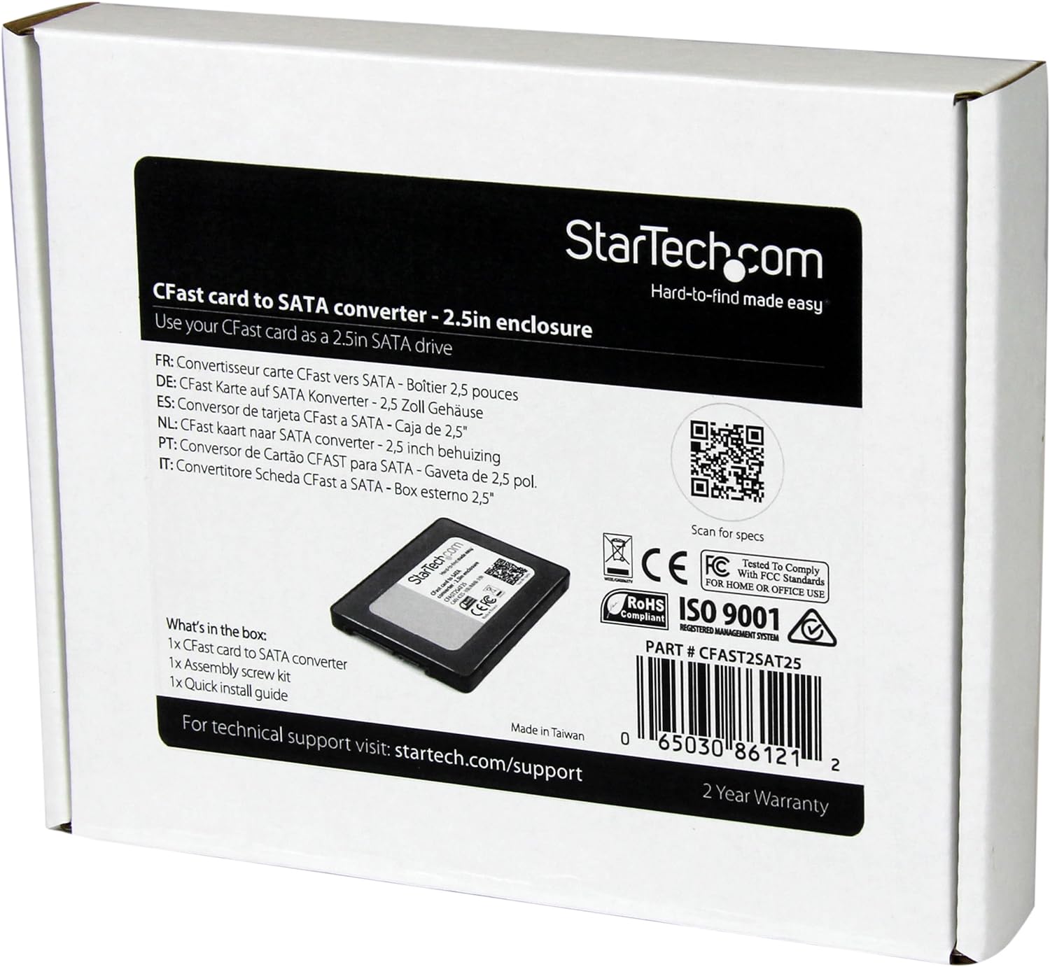 StarTech.com CFast Card to SATA Adapter with 2.5in Housing CFAST2SAT25