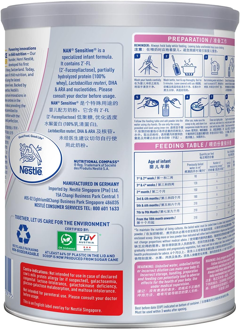Nestlé NAN Expert Pro Stage 1 Sensitive Baby Formula 800g