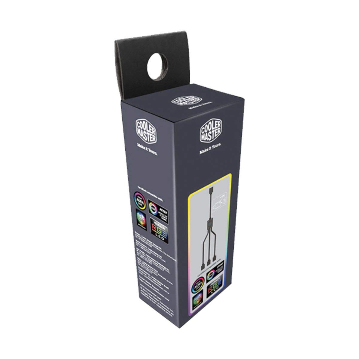 Cooler Master R4-ACCY-RGBS-R2 Universal RGB 1-to-3 Splitter Cable for LED Strap Black 58cm Main image