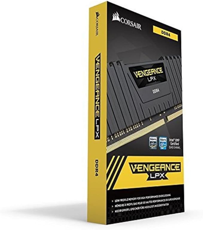 Corsair Vengeance LPX 4GB 1x4GB DDR4 DRAM 2400MHz C16 Memory Kit Black Secondary image