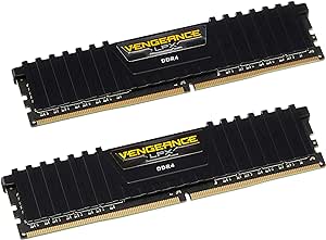 Corsair Vengeance LPX 8GB 2x4GB DDR4 DRAM 2400MHz C14 Memory Kit Black Main image