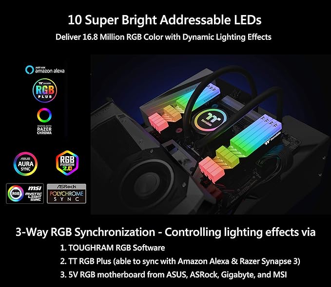 Thermaltake TOUGHRAM RGB DDR4 4600MHz 16GB (8GB x 2) 16.8 Million Color RGB Secondary image