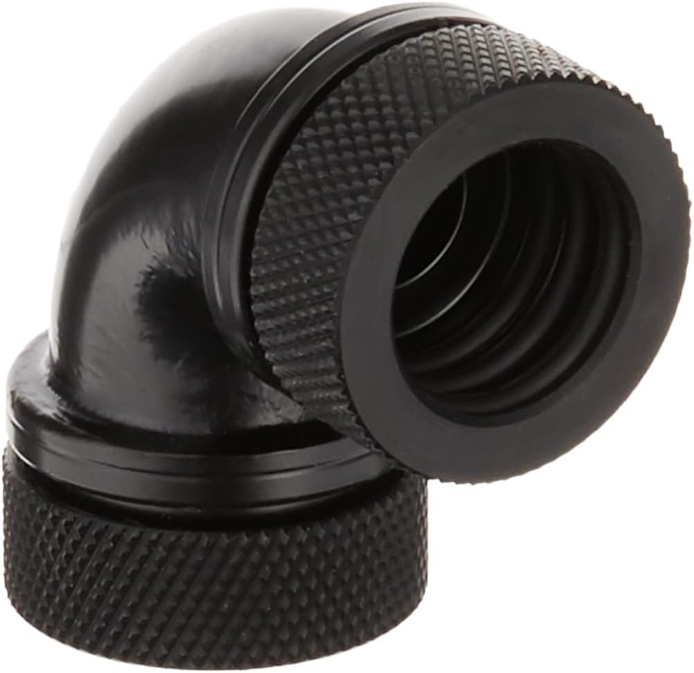 Thermaltake Pacific PETG Tube 90 Degree Dual Compression 16mm OD Black CL-W099-CA00BL-A Secondary image