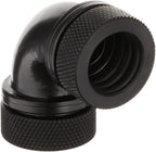 Thermaltake Pacific PETG Tube 90 Degree Dual Compression 16mm OD Black CL-W099-CA00BL-A
