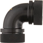 Thermaltake Pacific PETG Tube 90 Degree Dual Compression 16mm OD Black CL-W099-CA00BL-A
