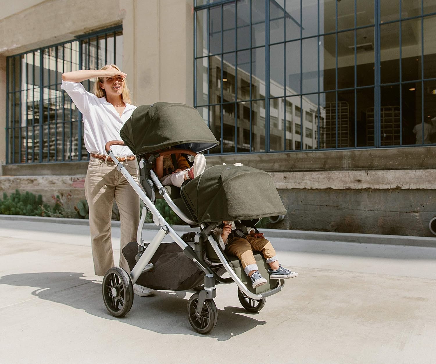 UPPAbaby VISTA V2 Stroller EMMETT Green MelangeSilverSaddle