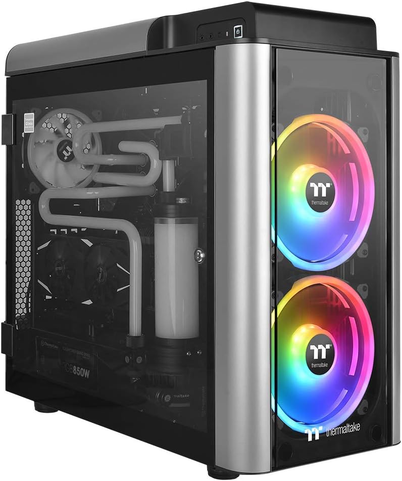 Thermaltake Riing Trio 200mm 16.8 Million RGB Color Software Enabled 3 Light Rings 60 Addressable LED 11 Blades Hydraulic Bearing Case/Radiator Fan Single Pack CL-F083-PL20SW-A
