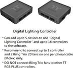 Thermaltake Riing Trio 200mm 16.8 Million RGB Color Software Enabled 3 Light Rings 60 Addressable LED 11 Blades Hydraulic Bearing Case/Radiator Fan Single Pack CL-F083-PL20SW-A