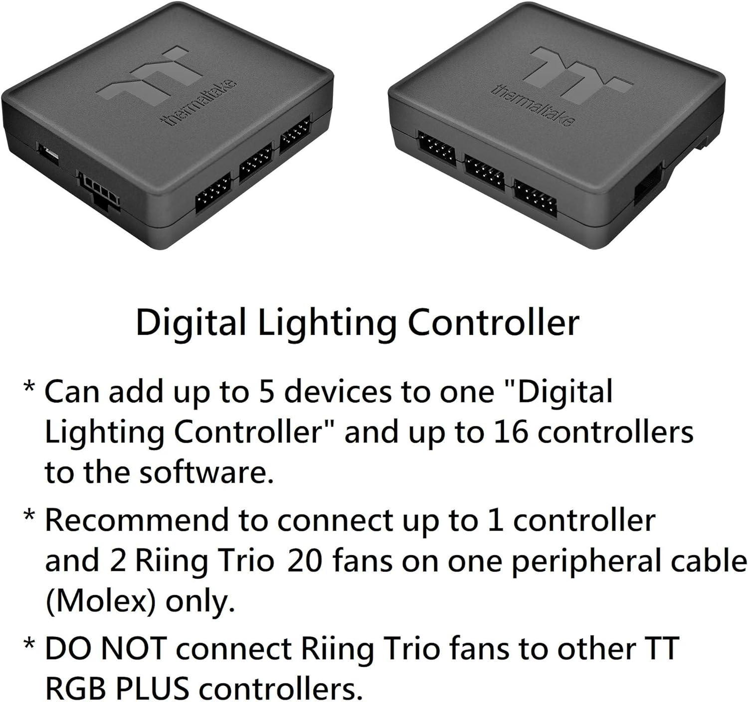 Thermaltake Riing Trio 200mm 16.8 Million RGB Color Software Enabled 3 Light Rings 60 Addressable LED 11 Blades Hydraulic Bearing Case/Radiator Fan Single Pack CL-F083-PL20SW-A