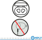 Comply TrueGrip Pro Memory Foam Replacement Earbud Tips For Samsung Galaxy Buds, Galaxy Buds+ True Wireless Earphones Medium 3 Pairs