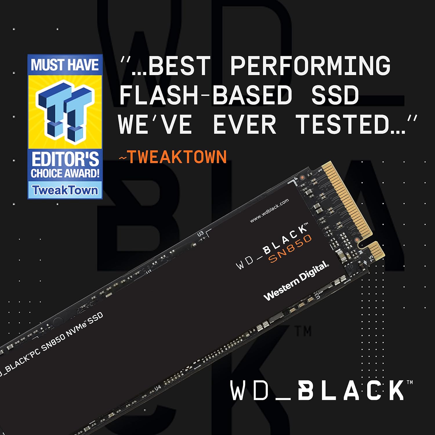 Western Digital Black WDS200T1X0E SN850 PCIe Gen4 x4 NVMe M.2 2280 Internal SSD 2TB
